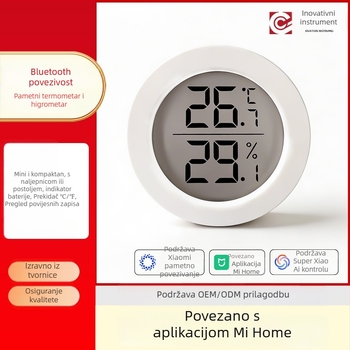 Bluetooth mjerač temperature i vlage za kućnu upotrebu, s daljnjim bilježenjem promjena temperature i vlage putem mobilne aplikacije