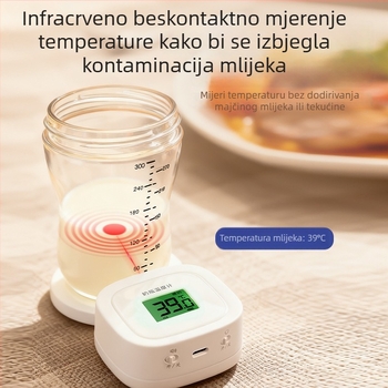 Punjivi dječji termometar set: termometar za formulu, termometar za bočicu, termometar za vodu i termometar za hranu uz trakicu za testiranje mlijeka