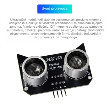 Ultrazvučni senzor za mjerenje udaljenosti – modul za pametne automobile i robote, DIY modul za izbjegavanje prepreka i detekciju