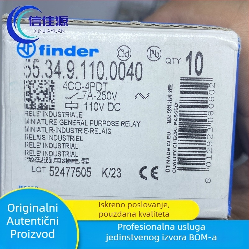 Fende elektromagnetsko rele velikog kapaciteta 55.34.9.110.0040 DC110V 4-grupno prebacivanje 7A Finder