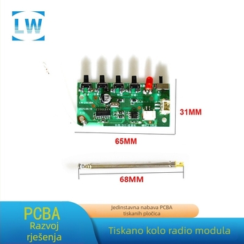 Drveni set za znanstvene pokuse za djecu: radijska ploča, DIY obrazovni radijski modul s antenom