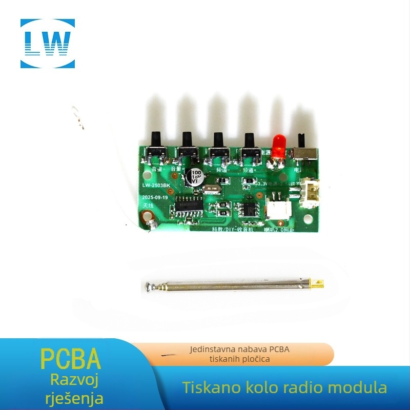 Drveni set za znanstvene pokuse za djecu: radijska ploča, DIY obrazovni radijski modul s antenom