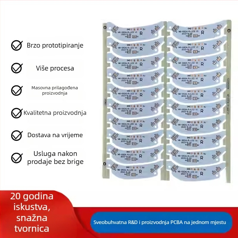 LED PCB s aluminijskom podlogom, jednostrani i dvostrani, SMD zavarivanje