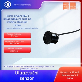 Vodootporan ultrazvučni senzor–transceiver, radar za mjerenje udaljenosti, radar za vožnju unazad, 22 mm