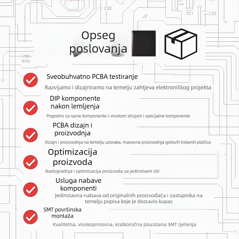 PCBA uz uključene radne snage i materijala, prilagođeni PCB, serijsko prototipiranje, SMT montaža