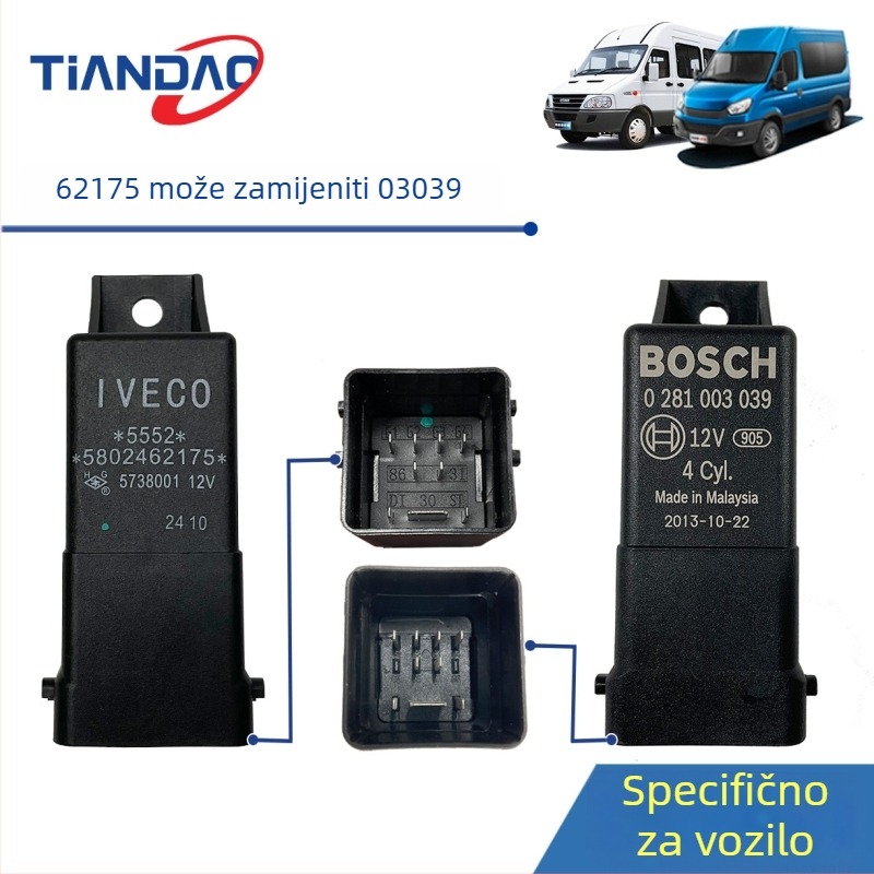 F1C Relej za predgrijavanje i relej za topli start, sklop releja za F1C Nanjing Iveco Ousheng Baodi