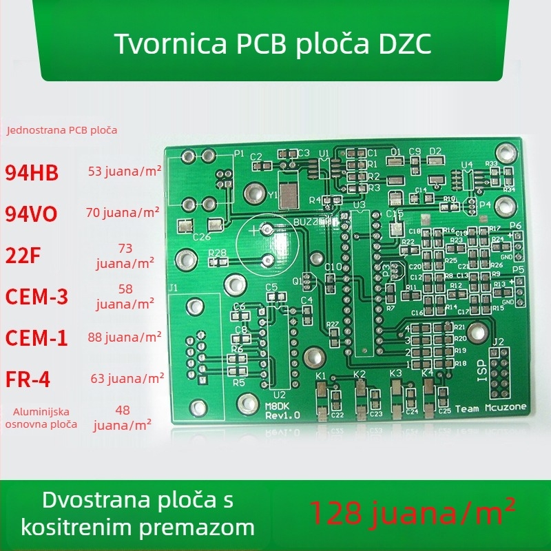 PCB pločica s Type-C priključkom i adapterom za Bluetooth zvučnik, unutarnji i vanjski zaslon