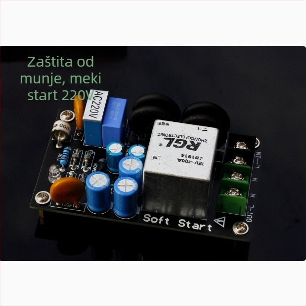 Zaštita od munje za napajanje 220V: ploča za mekani start, 100A rele visokog protoka, na skladištu