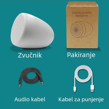 Roll-Up zvučnik za klavijaturu, prijenosni mali stolni zvučnik za glazbene instrumente, visoko kvalitetan ABS + rog materijal