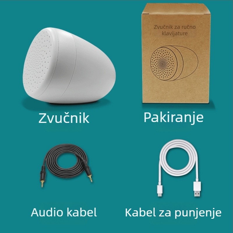 Roll-Up zvučnik za klavijaturu, prijenosni mali stolni zvučnik za glazbene instrumente, visoko kvalitetan ABS + rog materijal
