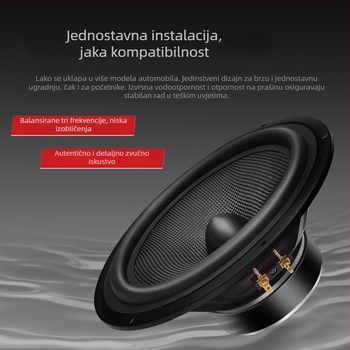 8-inčni subwoofer od karbonskih vlakana u obliku kugle za auto audio sustav, 6 Ω, 50/80 W, zvučnik s rogom bez gubitaka