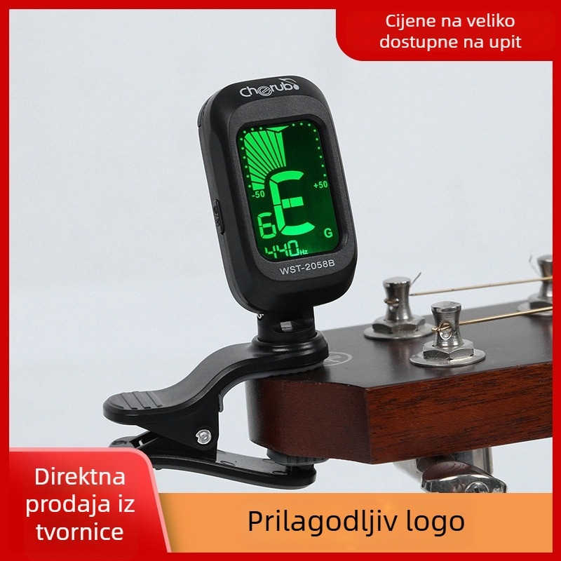 Little Angel klip-on tuner za gitaru, violinu, ukulele i električnu gitaru – elektronički alat za podešavanje