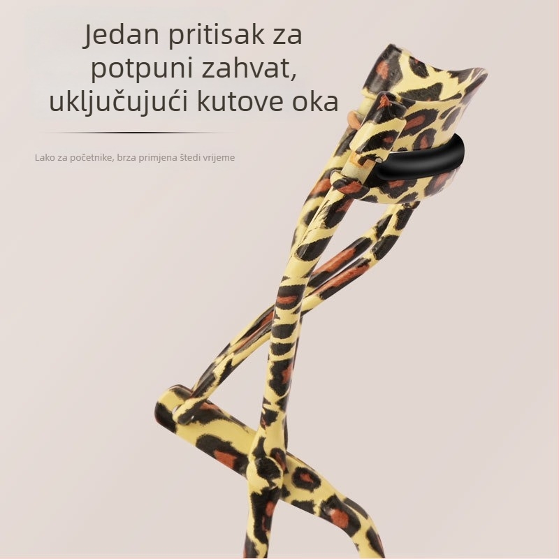 Uvijač trepavica s leopardim uzorkom, širokouglim dizajnom za prirodan izgled