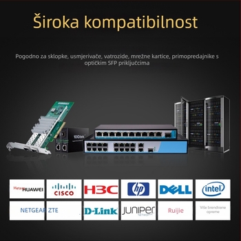 100G QSFP28 SR4 multimodulni optički modul, 100 m, 850 nm, 100 Gb/s