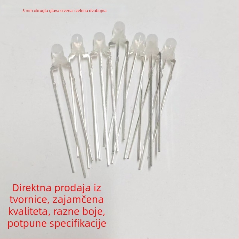 F3 Dvobojni LED indikator crveno-zelena, zajednička katoda i zajednički anoda, prozirna LED