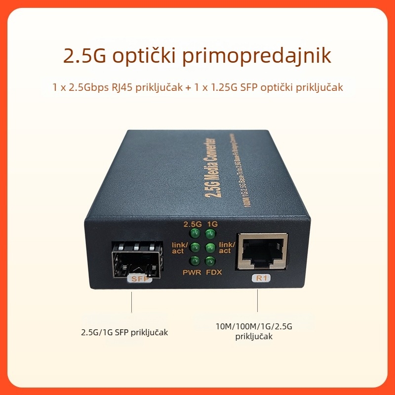 2.5G optički transceiver s LC/SC priključkom, 2.5G fotoelektrični pretvarač, kompatibilan s Huawei, Nokia i drugim PON visokobrzinskim uređajima