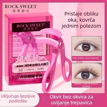 Rock Sweetheart bezokvirne kliješta za trepavice, jednim klipom uvijanje, dugotrajno oblikovanje, prenosno, širokokutni dizajn suncokreta