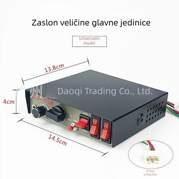 12V/24V automobilni alarmni sustav s glavnom jedinicom CJB, kabelski zvučnik 200W/400W