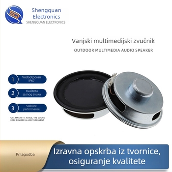 57 mm vodootporan zvučnik, vanjski mini zvučnik promjera 2,25 inča, 4 Ω, 3 W, zvučnik za puni raspon multimedije s unutarnjim magnetom