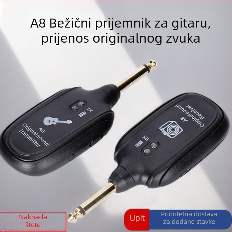 Audio adapter 6,5 mm na 3,5 mm za zvučnike, gitaru, mikrofon, električnu gitaru, Bluetooth pretvarač A8