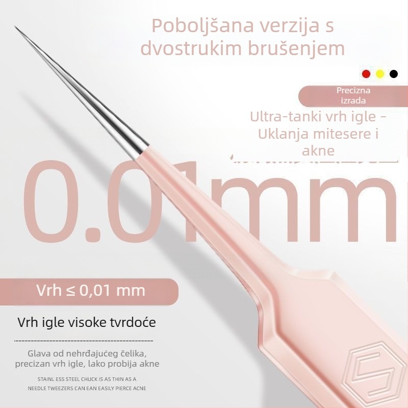 Set alata za akne od nehrđajućeg čelika 316: igle za akne i pinceta za mitesere