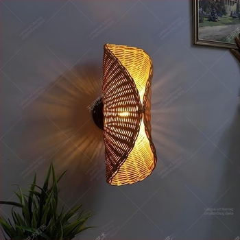 Zidna lampa u Wabi-Sabi stilu za dnevni boravak, japanski zen dizajn, dizajnersko LED osvjetljenje za spavaću sobu