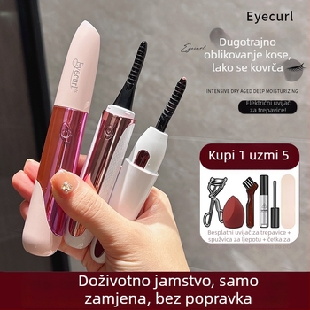 Električni zagrijani uvijač trepavica, punjiv, za kućnu upotrebu, uvijanje i oblikovanje trepavica