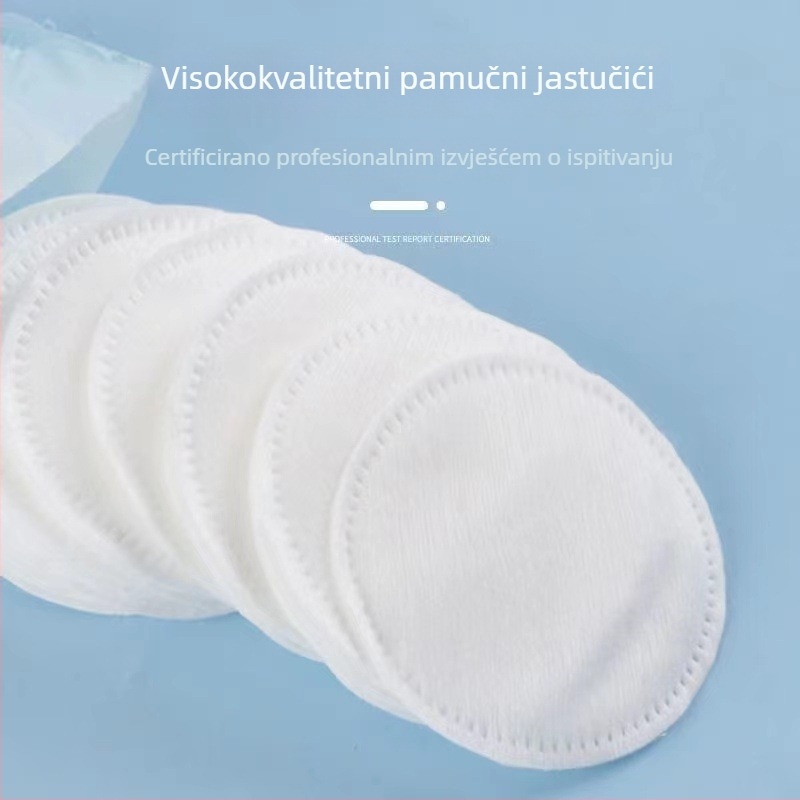 Jednokratni dvostrano pamukasti tamponi za uklanjanje šminke i čišćenje lica, mokri kompresi