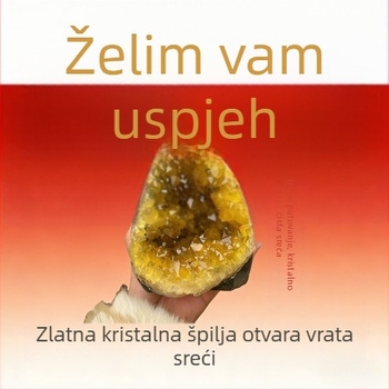 Urugvajski prirodni kristal s zaštitnim premazom, žuti kvarc za demagnetizaciju i pročišćavanje, kamen difuzora mirisa za ulazni stolni ukras