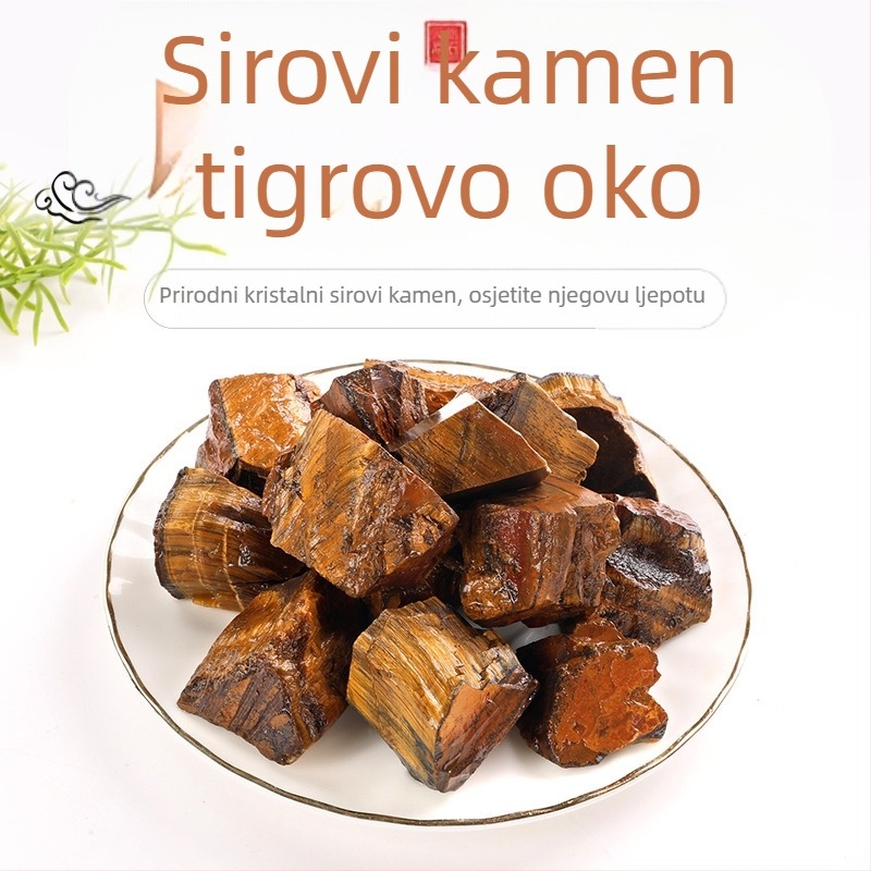 Tigrovo oko kristal – sirovi kamen, velike zrnatosti, dekoracije krajolnika i ukrasi za posude za biljke
