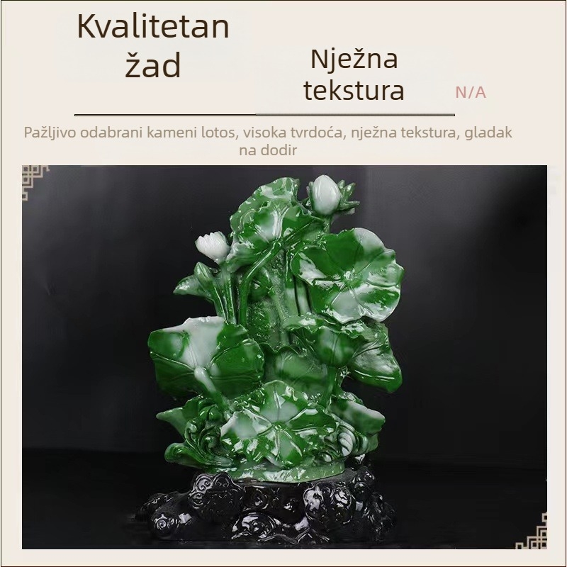 Nefritna skulptura — ručno izrađena ukras za dom i ured, poklon za useljenje