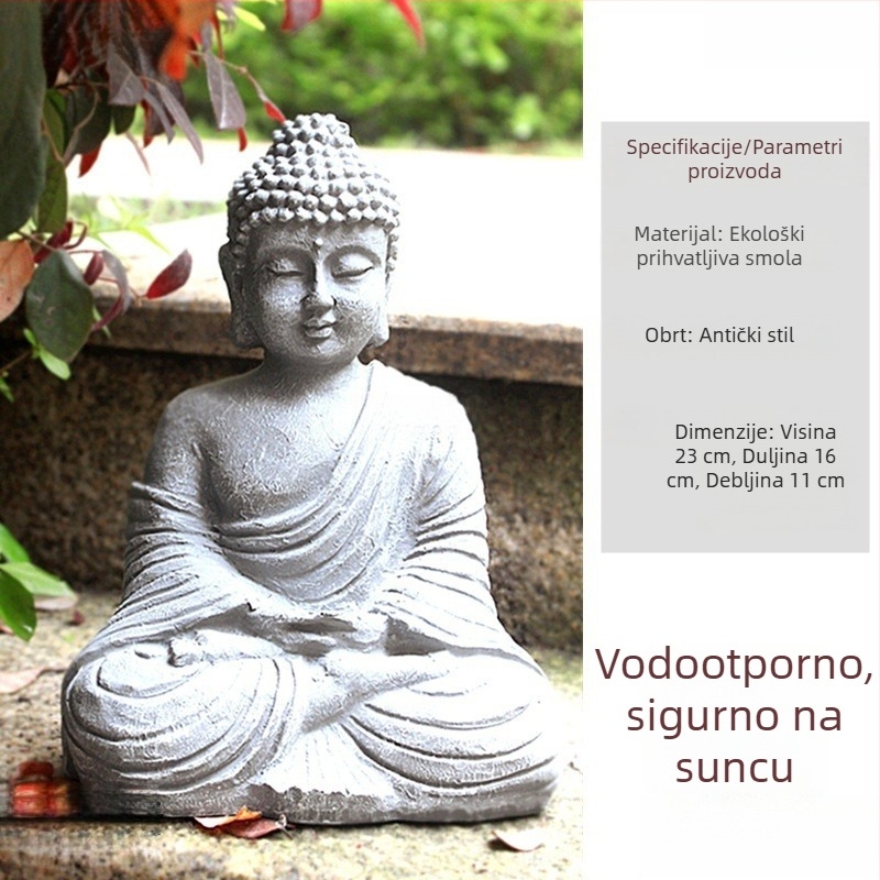 Buddha kip, dekorativna figura u kineskom stilu, za dom, vrt, dvorište i radnu sobu
