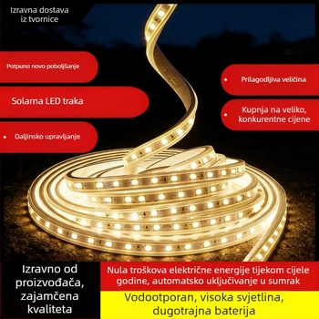 LED traka visokog sjaja, vodootporna za vanjsku upotrebu, linearna traka za dnevni boravak na stropu s toplom bijelom bojom