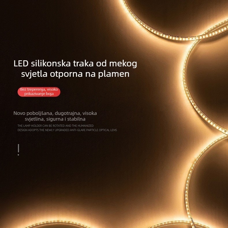 LED traka visokog sjaja, vodootporna za vanjsku upotrebu, linearna traka za dnevni boravak na stropu s toplom bijelom bojom