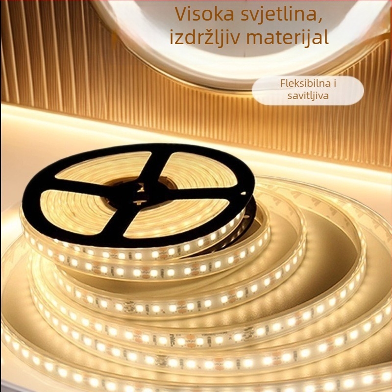 LED traka visokog sjaja, vodootporna za vanjsku upotrebu, linearna traka za dnevni boravak na stropu s toplom bijelom bojom