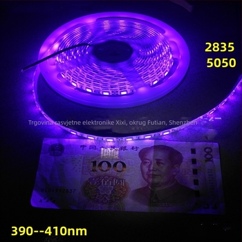12V UV LED trak s 60 LED (5050/2835), vodootporan, snop 120°, ručno podešavanje jačine, sterilizacija i verifikacija novčanica