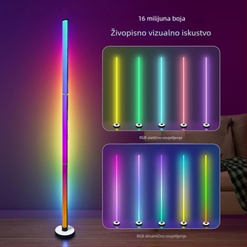 RGB ambijentalna podna svjetiljka za dnevni boravak i spavaću sobu, ugao sobe, ritam glazbe, LED