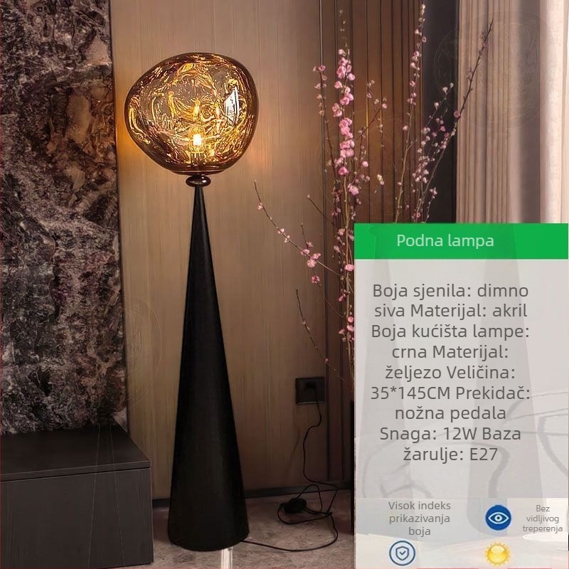 Kreativna minimalistička lava podna lampa za dnevni boravak i radnu sobu, dizajnerski dojam vrhunske atmosfere, dekorativna podna lampa