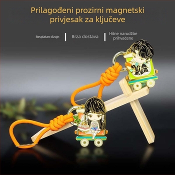 Metalni ključenjak za filmske i TV suvenire, prilagođeni prozirni magnetski magnet za hladnjak, višenamjenski privjesak za ključeve