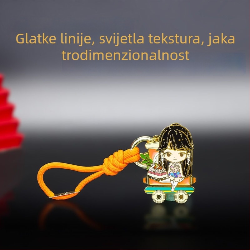 Metalni ključenjak za filmske i TV suvenire, prilagođeni prozirni magnetski magnet za hladnjak, višenamjenski privjesak za ključeve
