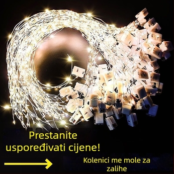 LED niz bakrene žice s treperavim zvjezdanim efektom – dekorativno osvjetljenje za DIY