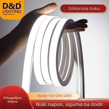 Silikonska LED traka, 24V/12V/220V, fleksibilno vanjsko lineárno osvjetljenje