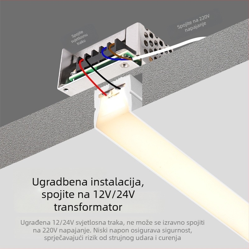 Silikonska LED traka, 24V/12V/220V, fleksibilno vanjsko lineárno osvjetljenje