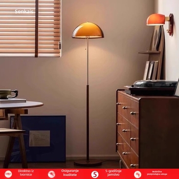 Podna lampa u stilu sredine stoljeća, francuski retro Wabi-Sabi ambijentalno svjetlo za dnevni boravak i spavaću sobu, moderni minimalistički dizajn