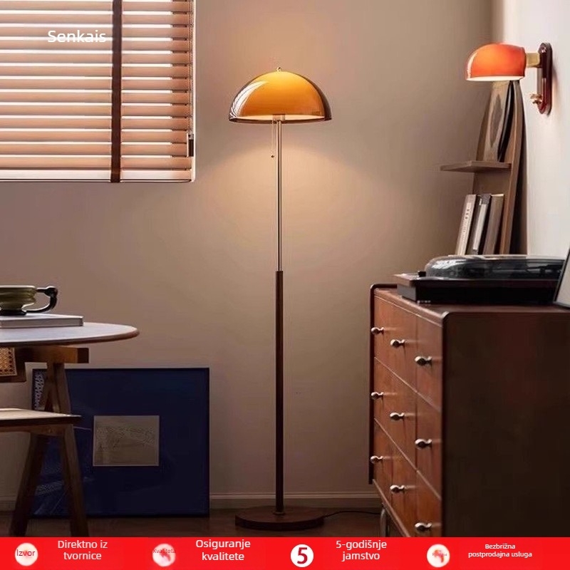 Podna lampa u stilu sredine stoljeća, francuski retro Wabi-Sabi ambijentalno svjetlo za dnevni boravak i spavaću sobu, moderni minimalistički dizajn