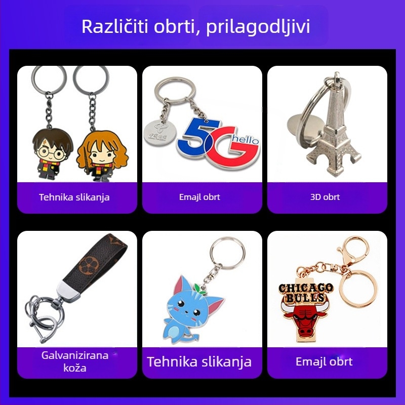 Metalni privjesak za ključeve s karikaturnim dizajnom, prilagođeni emajl završna obrada, kreativni poklon