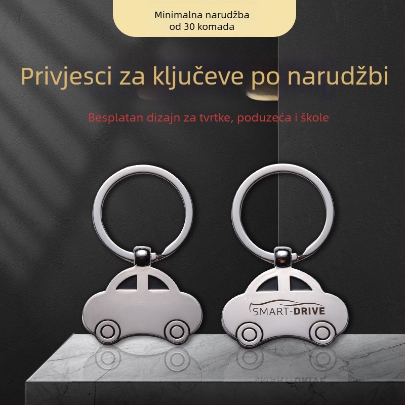 Metalni privjesak za ključeve s emajlom i dizajnom crtića, ručna izrada po narudžbi
