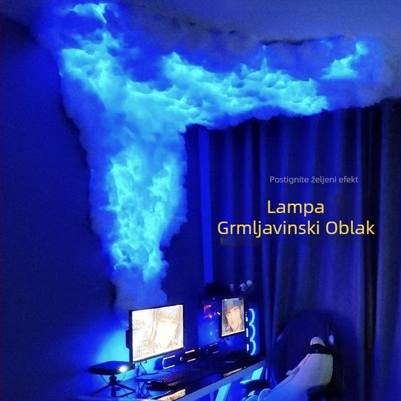 LED svjetlo oblaka s DIY oblikom slova — dekorativna USB lampica za spavaću sobu
