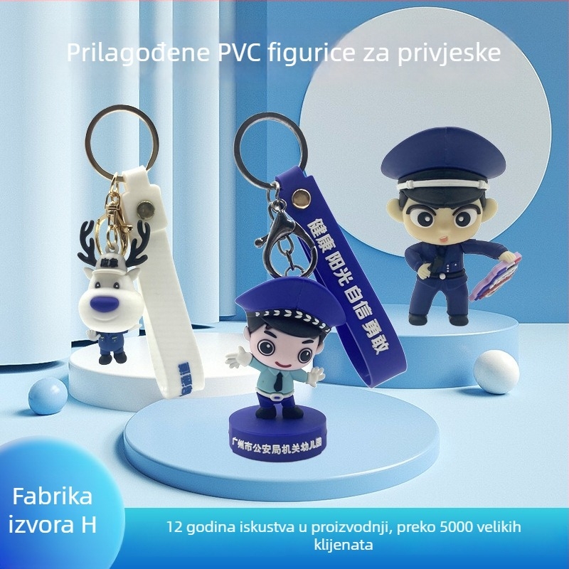 PVC mekani gumeni 3D karikatura privjesak za ključeve - prilagođeni INS stil