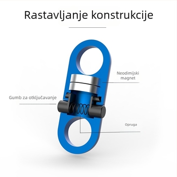 Kljucni lanac od aluminijske legure s brzim mehanizmom otpuštanja, magnetska kuka za ribolov sa snažnim magnetom